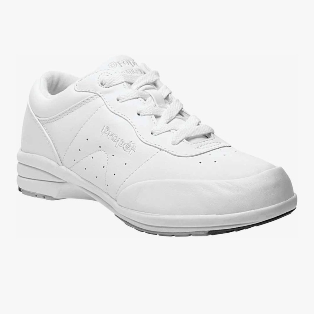 White Stability Walker Walking Sneaker Shoes Size 9.5 Narrow-Genuine Leather - Picture 2 of 14